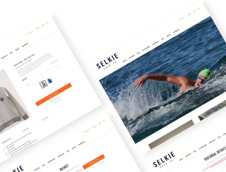 Selkie Swim Co ecommerce site