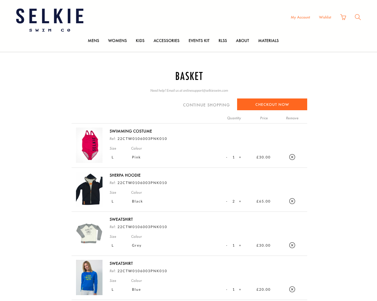 SelkieSwimCo retail ecommerce