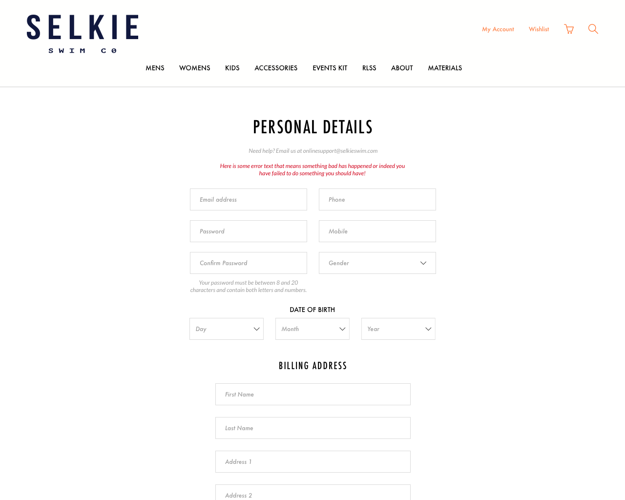 SelkieSwimCo retail ecommerce